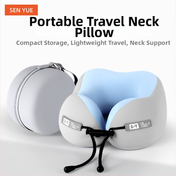 У-образна пътуваща възглавница за шия с паметна пяна — преносима опора за врата за самолет