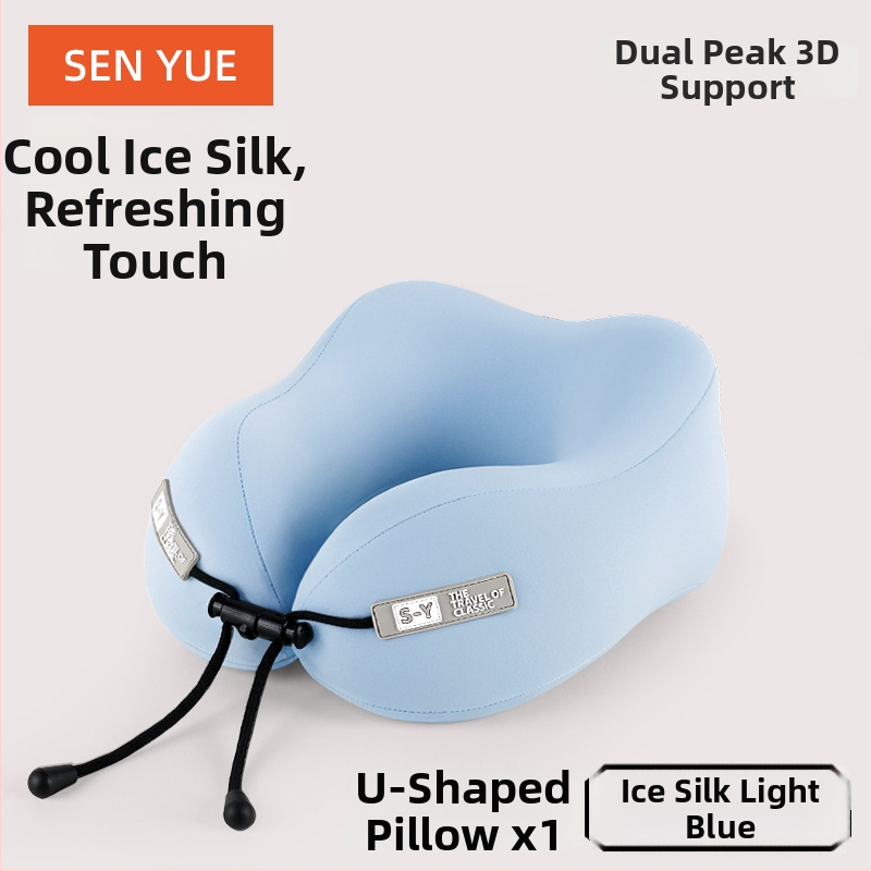 У-образна пътуваща възглавница за шия с паметна пяна — преносима опора за врата за самолет