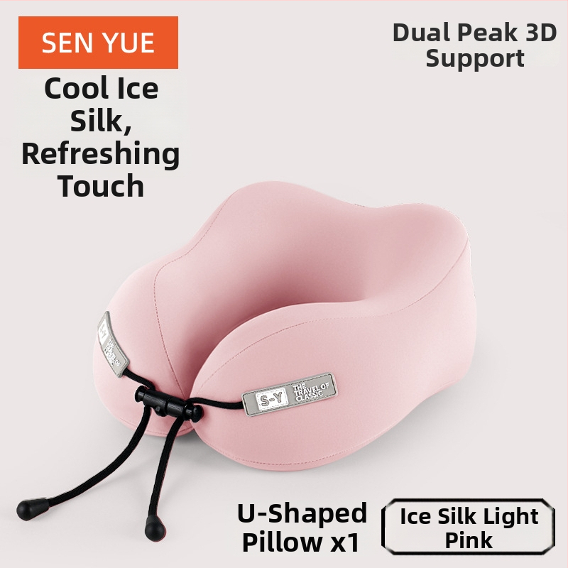 У-образна пътуваща възглавница за шия с паметна пяна — преносима опора за врата за самолет