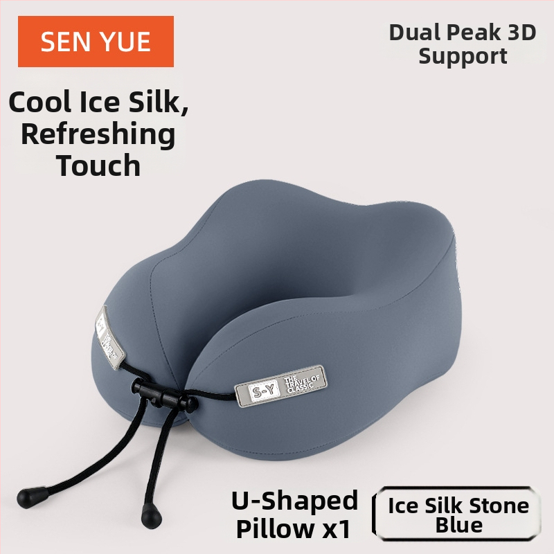 У-образна пътуваща възглавница за шия с паметна пяна — преносима опора за врата за самолет