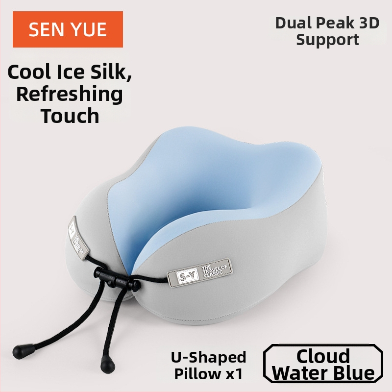 У-образна пътуваща възглавница за шия с паметна пяна — преносима опора за врата за самолет