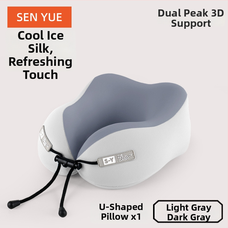 У-образна пътуваща възглавница за шия с паметна пяна — преносима опора за врата за самолет