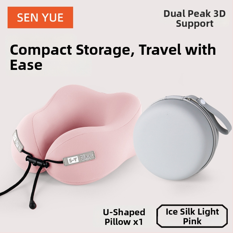 У-образна пътуваща възглавница за шия с паметна пяна — преносима опора за врата за самолет
