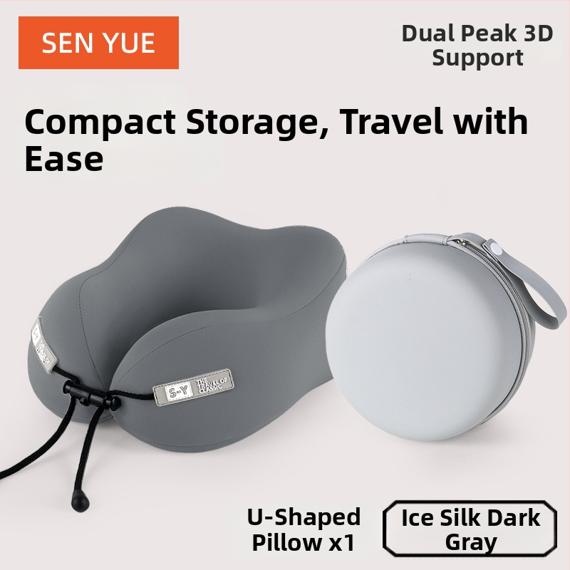 У-образна пътуваща възглавница за шия с паметна пяна — преносима опора за врата за самолет