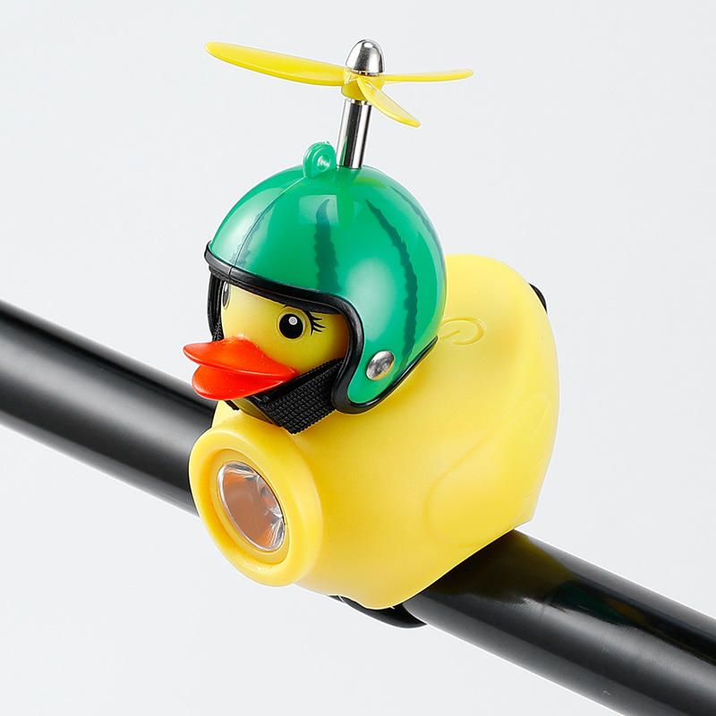 Lumină pentru bicicletă pentru copii, pentru cască, în formă de rață, prindere cu curea – 130 lm, baterie 900 mAh, material silicon+ABS, Jetcool