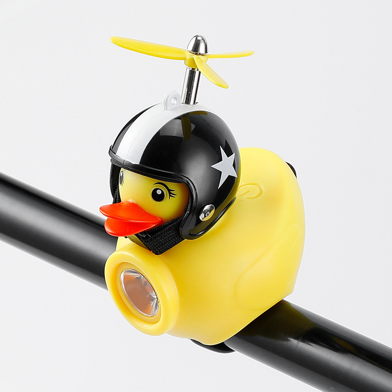 Lumină pentru bicicletă pentru copii, pentru cască, în formă de rață, prindere cu curea – 130 lm, baterie 900 mAh, material silicon+ABS, Jetcool