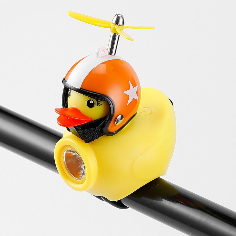 Lumină pentru bicicletă pentru copii, pentru cască, în formă de rață, prindere cu curea – 130 lm, baterie 900 mAh, material silicon+ABS, Jetcool