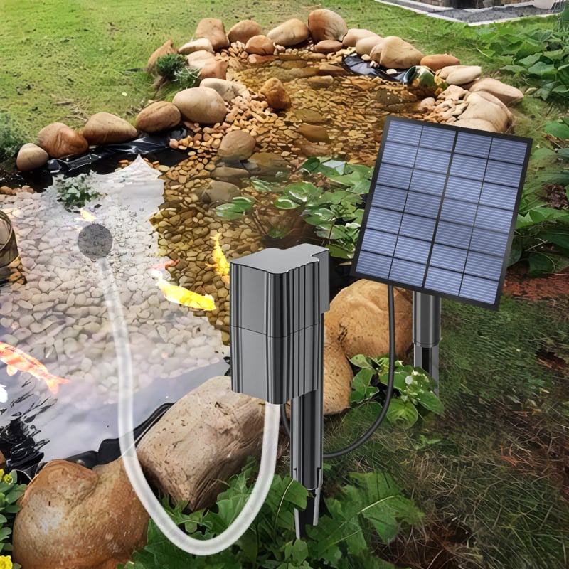 Solarni aerator za vanjske ribnjake, 2.5W izravni pogon, bez baterije, DC napajanje, buka ≤60 dB