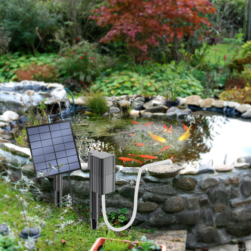 Solarni aerator za vanjske ribnjake, 2.5W izravni pogon, bez baterije, DC napajanje, buka ≤60 dB