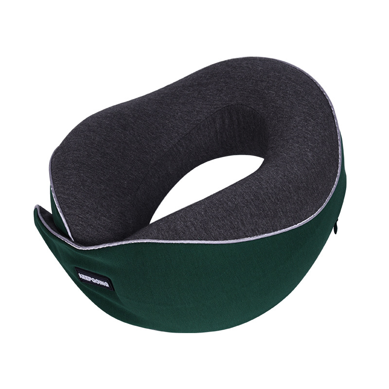 U-образна пътна възглавница, паметна пяна с бавно възстановяване, шийна опора, покритие от чист памук, лека