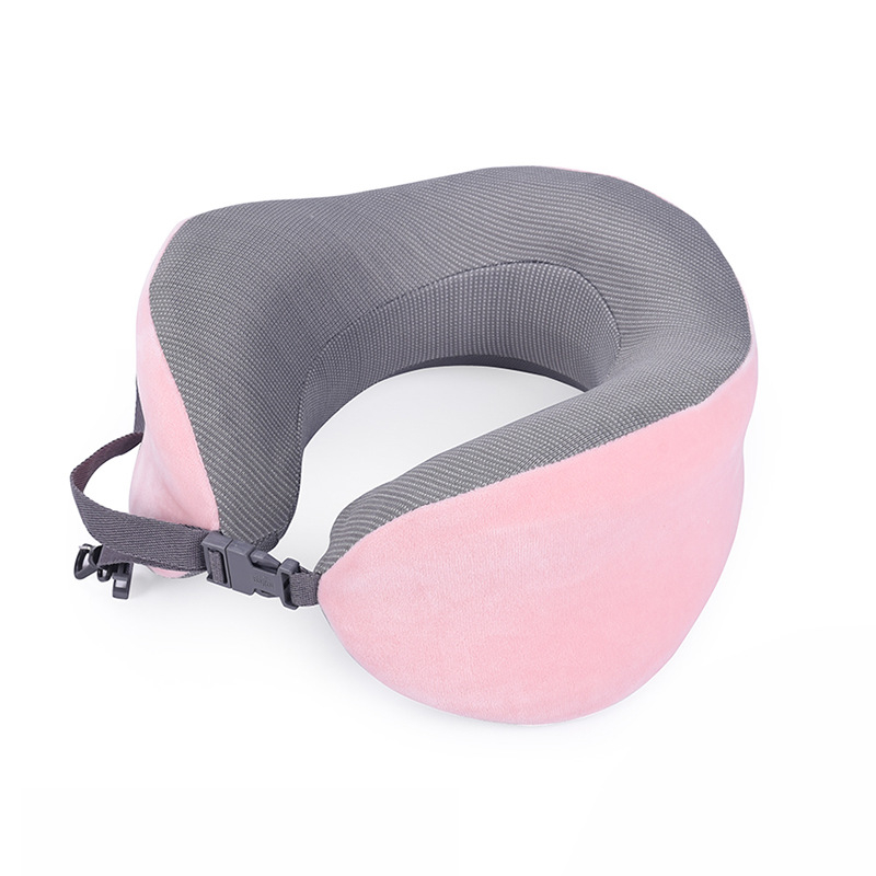 U-образна пътна възглавница, паметна пяна с бавно възстановяване, шийна опора, покритие от чист памук, лека