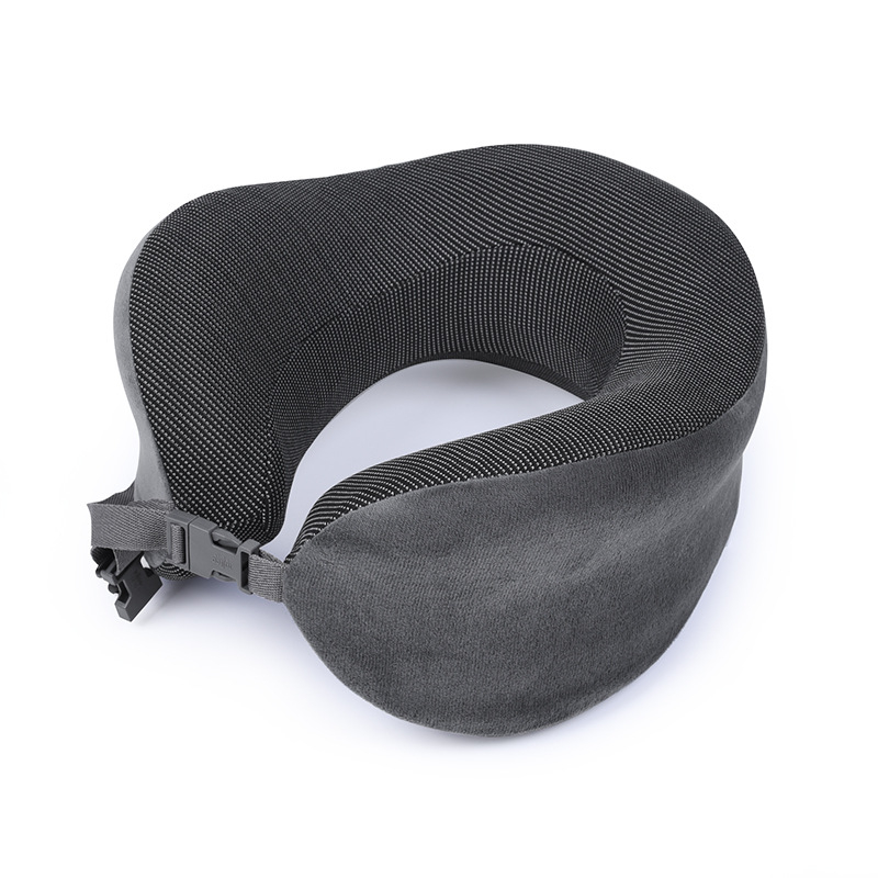 U-образна пътна възглавница, паметна пяна с бавно възстановяване, шийна опора, покритие от чист памук, лека