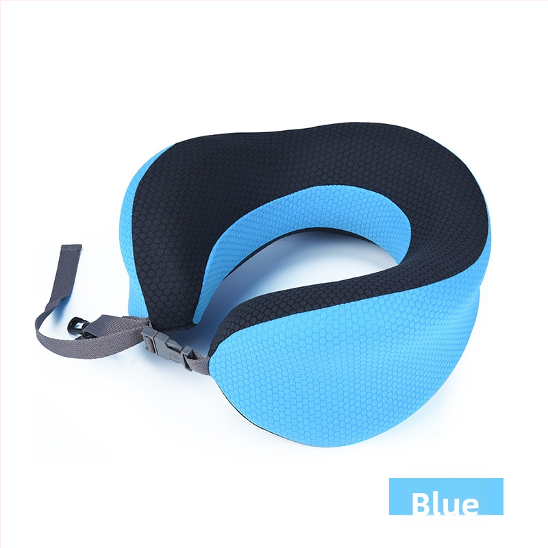 U-образна пътна възглавница, паметна пяна с бавно възстановяване, шийна опора, покритие от чист памук, лека