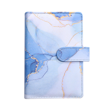 Notebook cu foi detașabile – design marmură cu nuanțe macarons; Brand: Tengtai; Model: TT-W; Foi interioare: hârtie forestieră; Personalizabil; 6 găuri