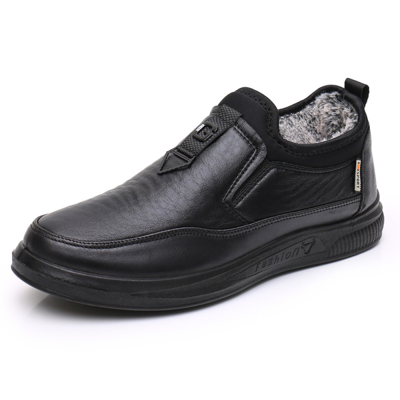 Muške Snow Boots, vodootporne s umjetnom pliš unutrašnjom, slip-on, PU potplatom, zimske