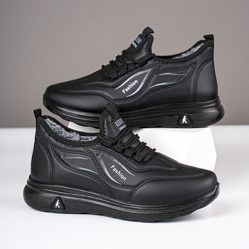 Ghete de iarnă înalte, unisex, partea superioară din PU artificial, căptușeală din pluș, talpă antiderapantă