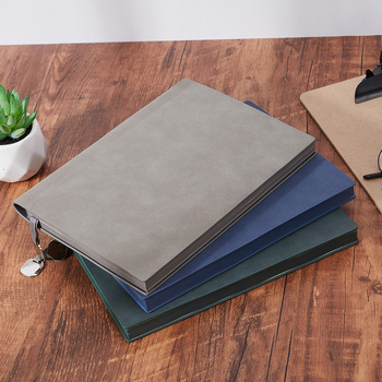 Notebook Bo Meng cu husă din piele sintetică, legare cu adeziv, hârtie Forest, 100–200 pagini, stil birou de afaceri