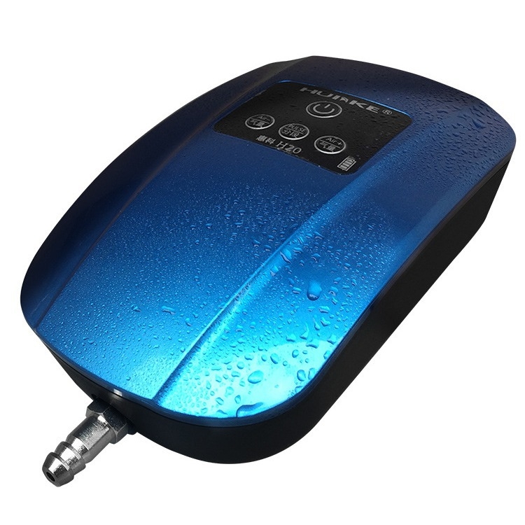 Pompa de oxigen pentru acvariu, reîncărcabilă AC/DC; rezervă pentru întreruperea alimentării; pentru pescuit în aer liber; greutate 3 kg; presiune 0,02 MPa.