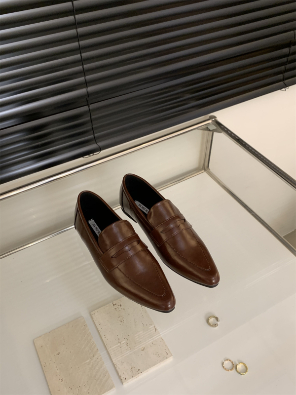 Ženske loaferice s oštrim vrhom, plosni potpetice, gornji dio od Super Fiber, ulošak od prirodne kože, slip-on, britanski stil