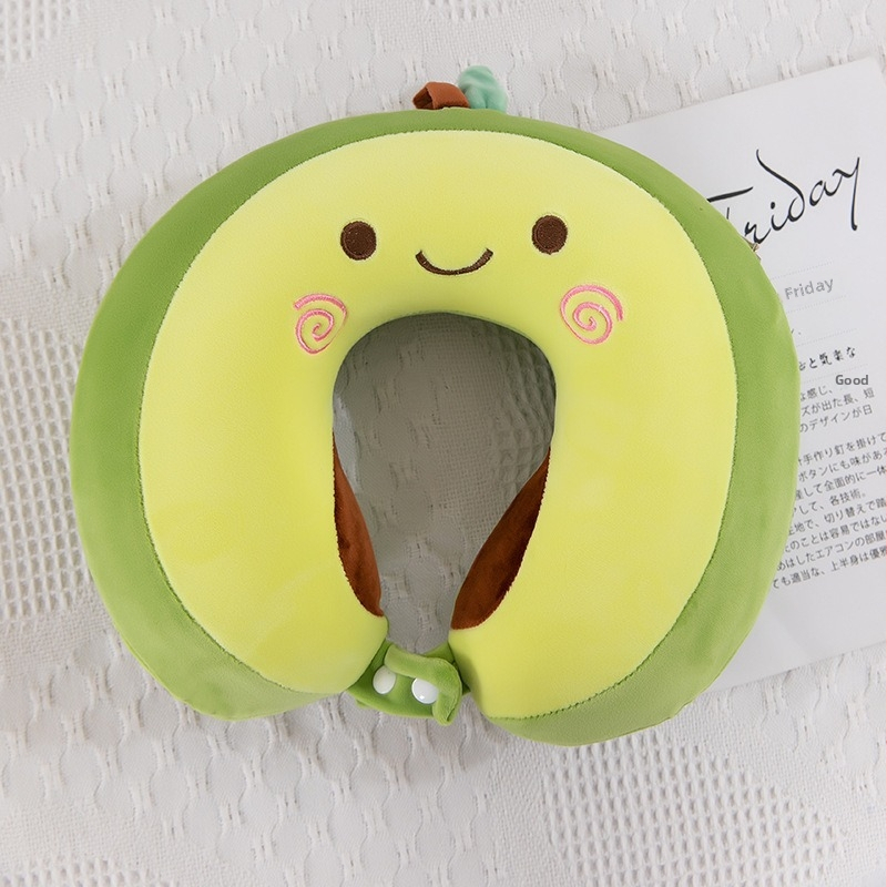 У-образна възглавница за пътуване с мемори пяна (пълнеж: мемори пяна; форма: U; стил: карикатурен; за възрастни)