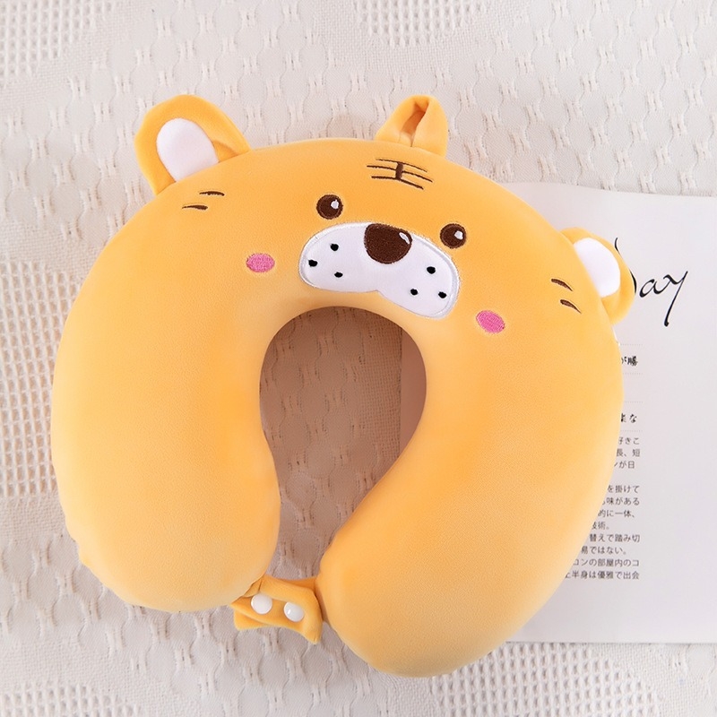 У-образна възглавница за пътуване с мемори пяна (пълнеж: мемори пяна; форма: U; стил: карикатурен; за възрастни)