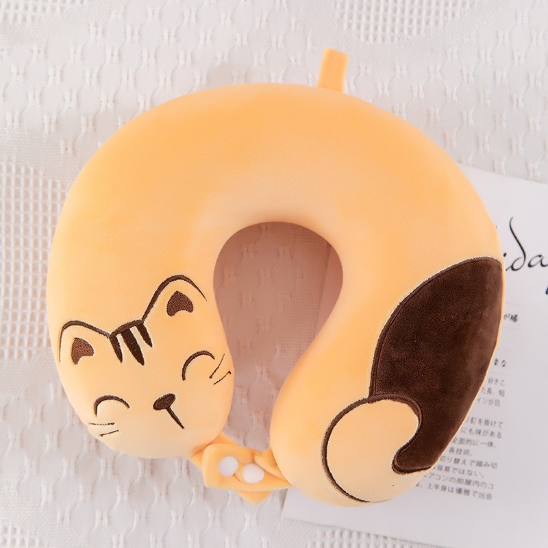 У-образна възглавница за пътуване с мемори пяна (пълнеж: мемори пяна; форма: U; стил: карикатурен; за възрастни)