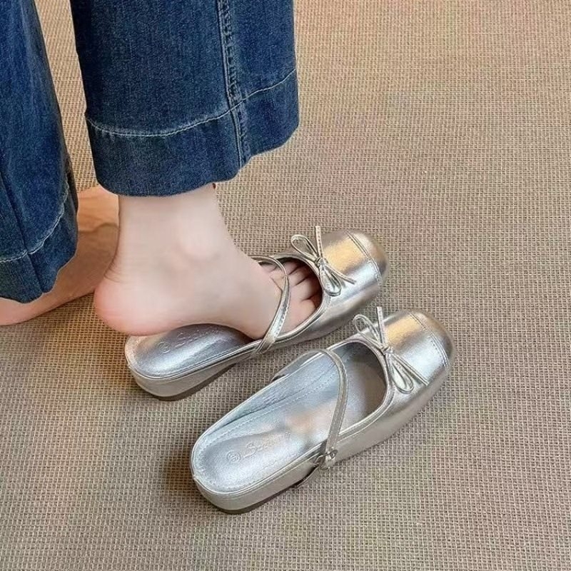 Pantofi Mary Jane pentru domnișoare – Stil chinezesc retro, Piele sintetică pe partea superioară, Vârf rotund, Talpă din cauciuc, Model FJ35038