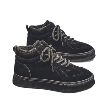 Pantofi sport de iarnă pentru bărbați, cu talpă antiaderentă și partea superioară și talpa din bumbac, căptuțiți, groși