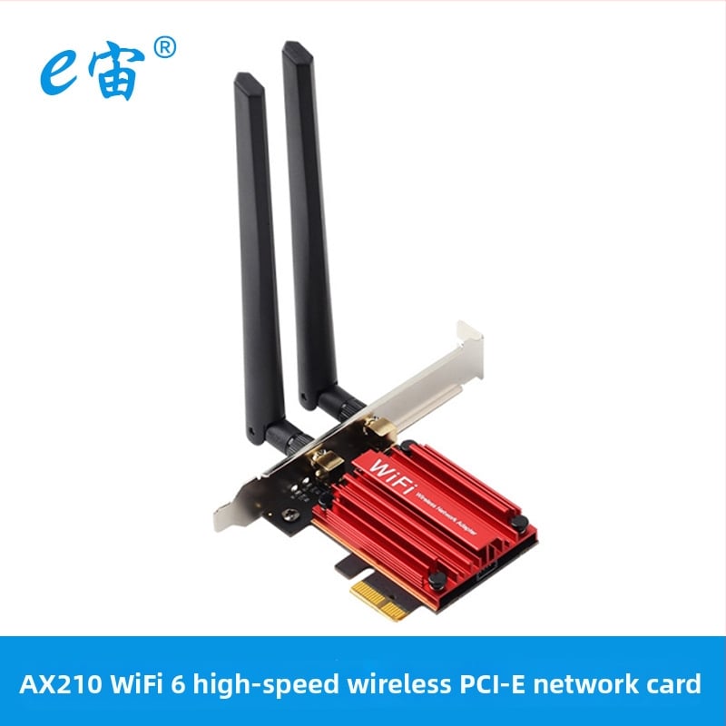Cardă de rețea wireless PCIe WiFi 6 tri-band 2,4/5/6 GHz Bluetooth 5.3 AX210 5374 Mbps