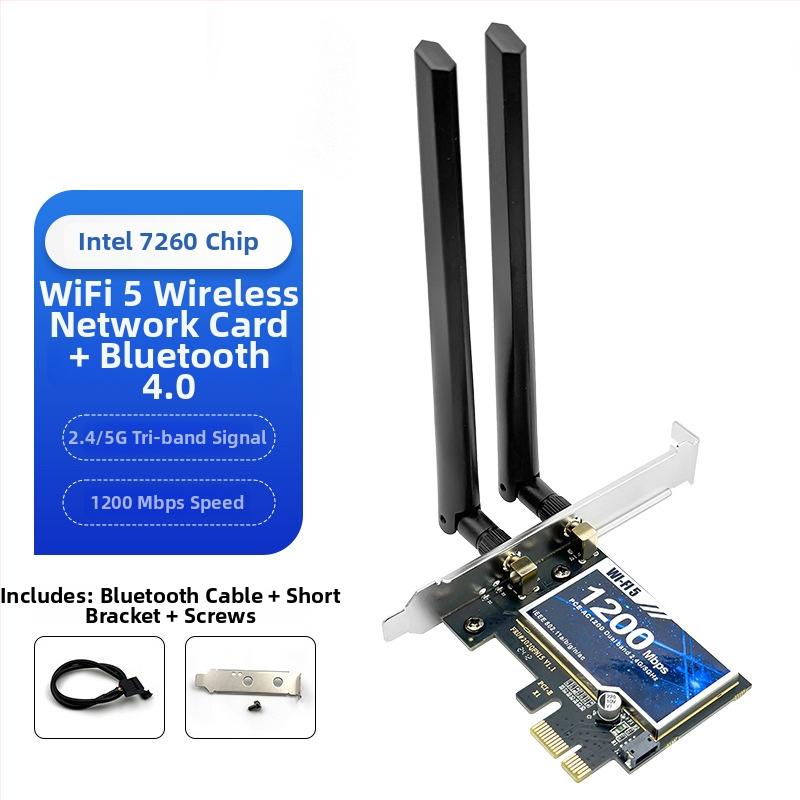 Cardă de rețea wireless PCIe WiFi 6 tri-band 2,4/5/6 GHz Bluetooth 5.3 AX210 5374 Mbps