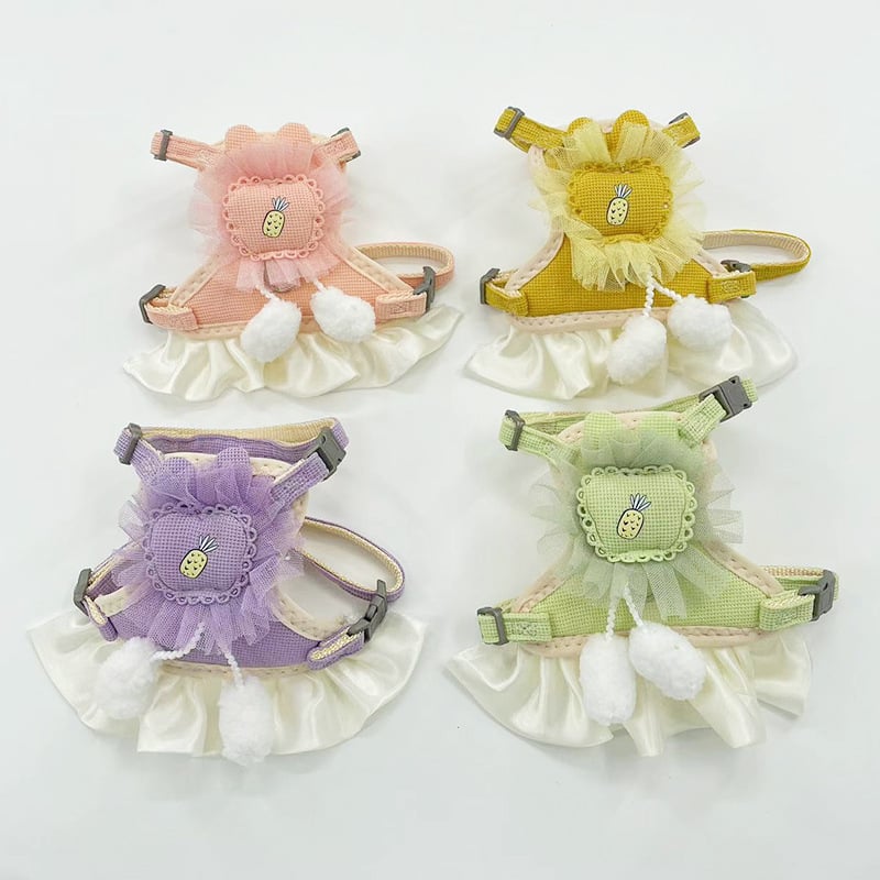 Mačji povodac s teleskopskim povlačenjem i anti-escape prsni remen, poliester, I-oblik dizajn