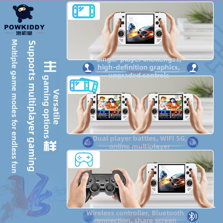 Powkiddy prenosná herná konzola s otvoreným zdrojom – USB, 3,5 mm audio, bez pamäťovej karty, RPG hry, MP4 prehrávač