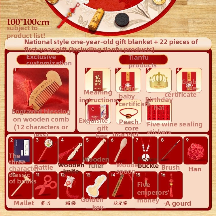 Set rekvizita za rođendan s prostirkom – Yi Xiaozhi brend, svečani stil, rekviziti za uređenje prostora