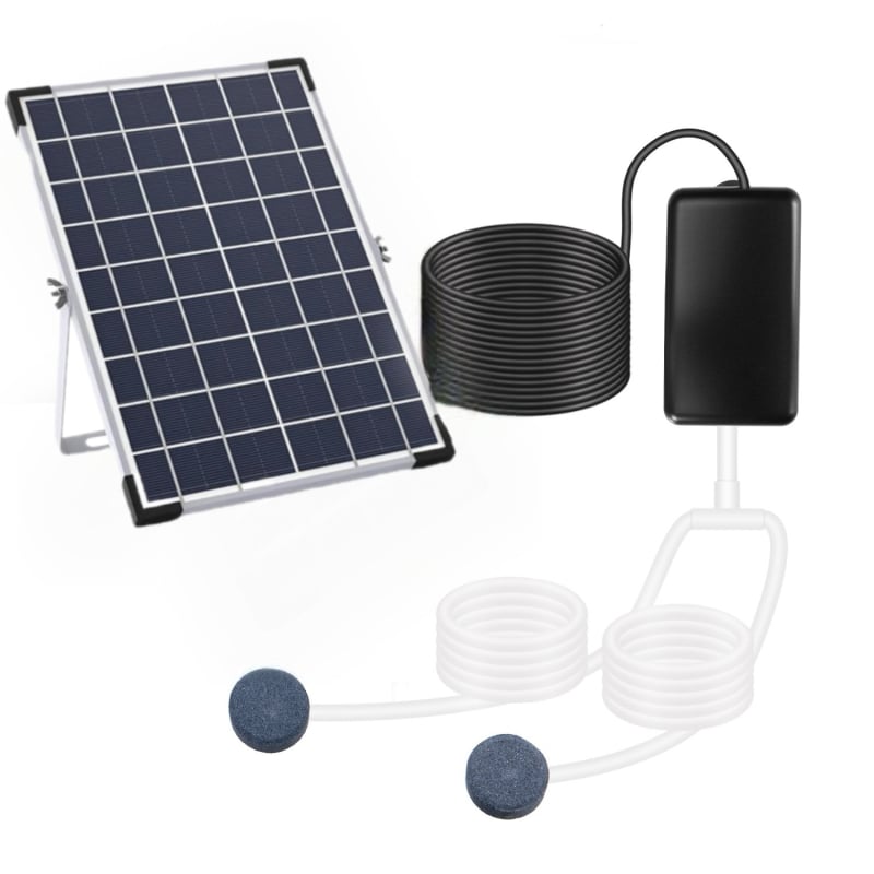 Solarna vanjska pumpa za oksigenaciju za ribnjake i mala vrtna jezera, 5 W oksigenator visoke snage s baterijom