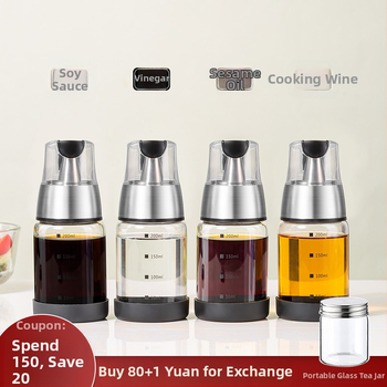 Sticlă de condimente pentru sos de soia, oțet și ulei de susan - sticlă borosilicat de înaltă rezistență, porționată, stil luxuos ușor, origine: Chaozhou