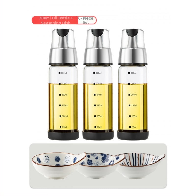 Sticlă de condimente pentru sos de soia, oțet și ulei de susan - sticlă borosilicat de înaltă rezistență, porționată, stil luxuos ușor, origine: Chaozhou