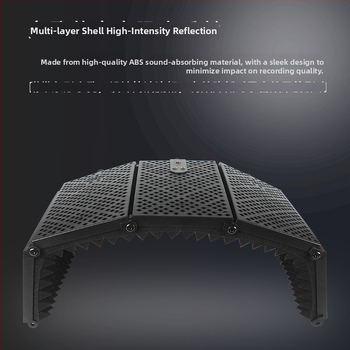 Шумопоглъщащ капак за микрофон – J.i.a M3/M5, аудио аксесоари, абсорбция на шум, метален, сгъваем