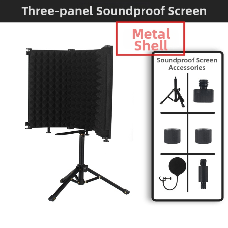 Шумопоглъщащ капак за микрофон – J.i.a M3/M5, аудио аксесоари, абсорбция на шум, метален, сгъваем