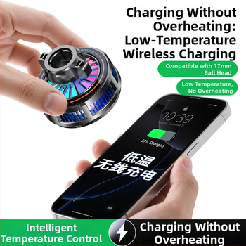 H8A-15W Bezdrôtové nabíjanie s magnetickým chladením radiátora, MagSafe hlava, Type-C rozhranie, plast a kov