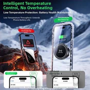 H8A-15W Bezdrôtové nabíjanie s magnetickým chladením radiátora, MagSafe hlava, Type-C rozhranie, plast a kov