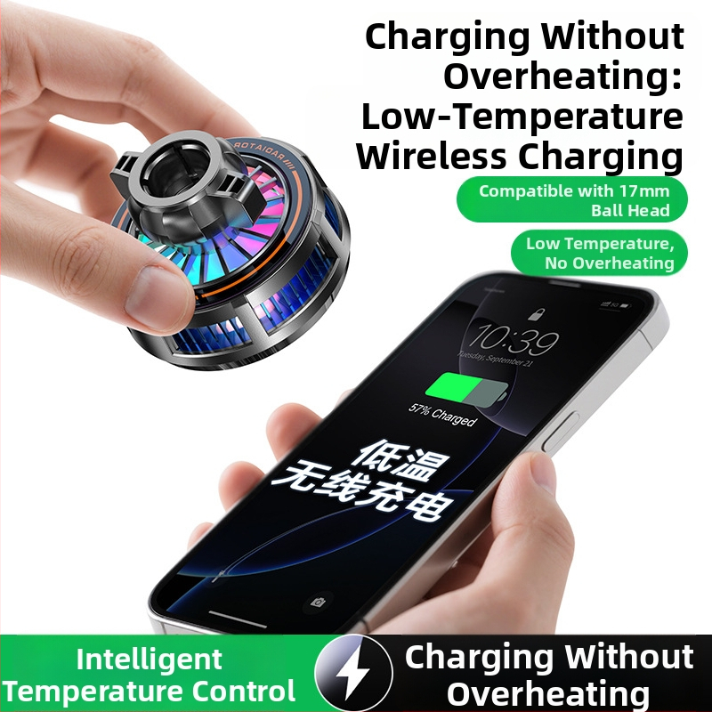 H8A-15W Bezdrôtové nabíjanie s magnetickým chladením radiátora, MagSafe hlava, Type-C rozhranie, plast a kov