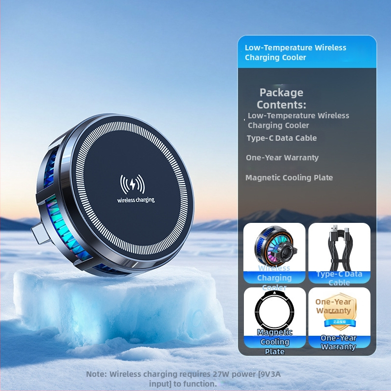 H8A-15W Bezdrôtové nabíjanie s magnetickým chladením radiátora, MagSafe hlava, Type-C rozhranie, plast a kov