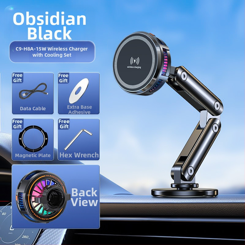 H8A-15W Bezdrôtové nabíjanie s magnetickým chladením radiátora, MagSafe hlava, Type-C rozhranie, plast a kov