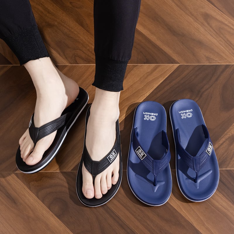 Férfi PVC flip-flop papucs, felső PVC, talp PVC, Goodyear talp, strandos stílus, 2024 nyári kiadás