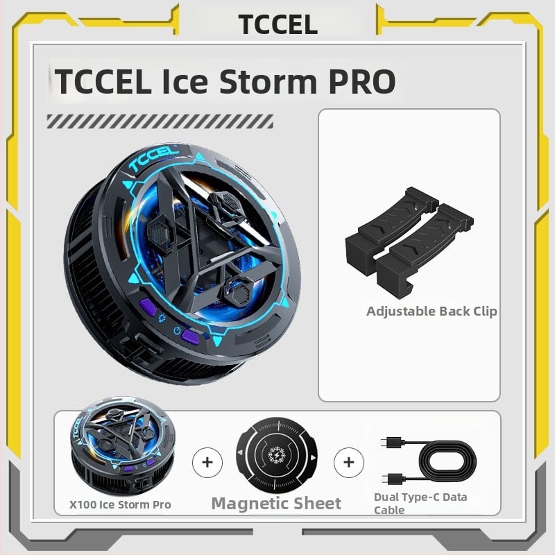 Μαγνητικός ασύρματος ψύκτης για κινητό τηλέφωνο με ψύξη με ημιαγωγό — Διασύνδεση Type-C; κατασκευή από κράμα αλουμινίου + θερμικά αγώγιμο σιλικόνη; βάρος 94 g