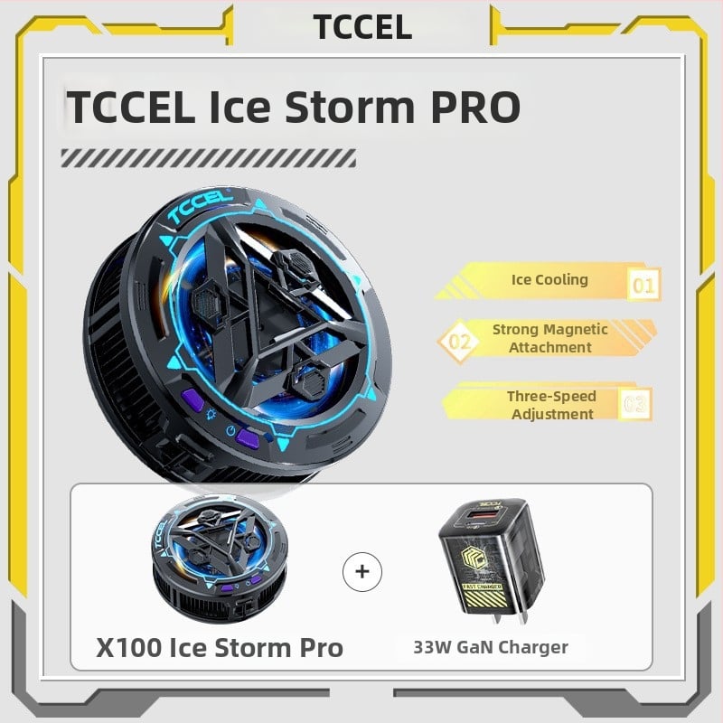 Μαγνητικός ασύρματος ψύκτης για κινητό τηλέφωνο με ψύξη με ημιαγωγό — Διασύνδεση Type-C; κατασκευή από κράμα αλουμινίου + θερμικά αγώγιμο σιλικόνη; βάρος 94 g