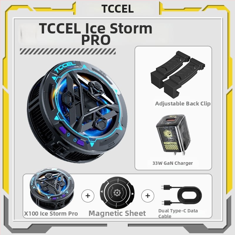 Μαγνητικός ασύρματος ψύκτης για κινητό τηλέφωνο με ψύξη με ημιαγωγό — Διασύνδεση Type-C; κατασκευή από κράμα αλουμινίου + θερμικά αγώγιμο σιλικόνη; βάρος 94 g