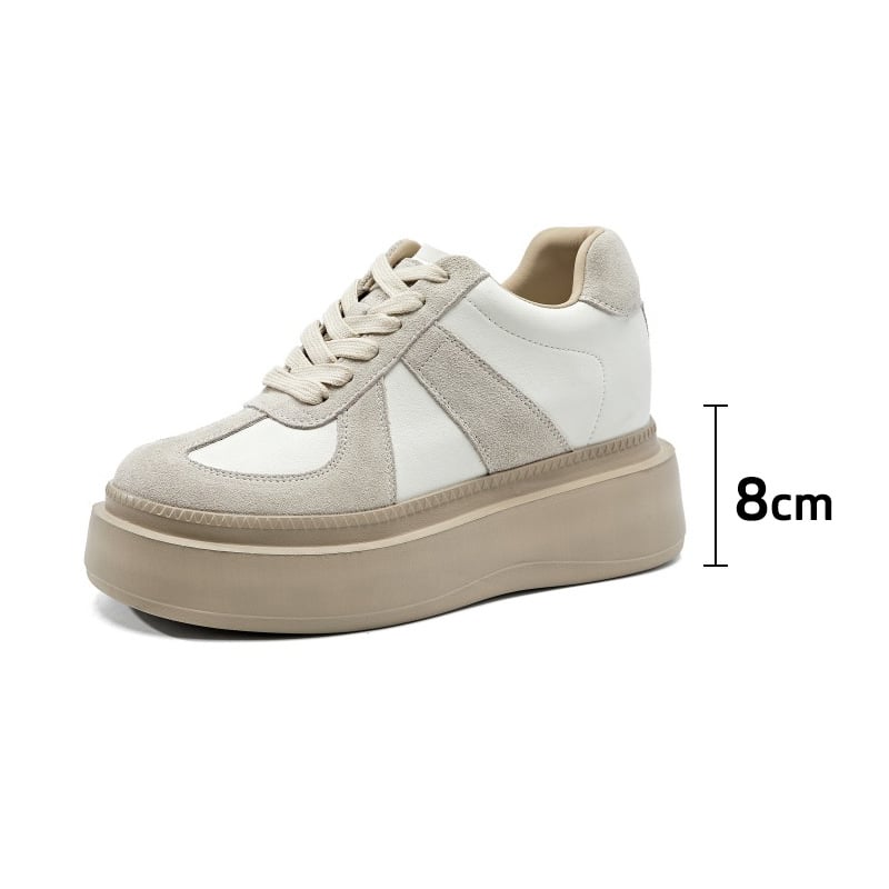 Rejtett sarkú platform cipő juhbőr felsőrész, slip-on zárás, 6-8 cm sarokmagasság, habgumi talp