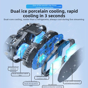Chladič na zadnom klipse pre živé vysielanie s polovodičovým chladením a vstavaným ventilátorom, držiak na hry