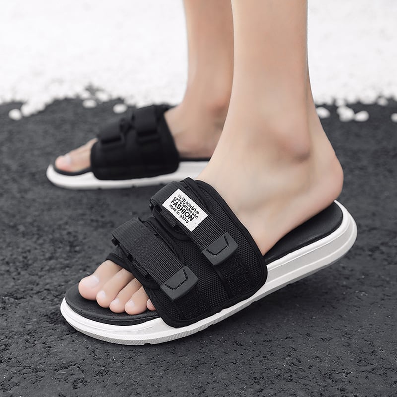 Novi muški ljetni sandali s jednim remenom, korejski stil, protuklizni, plaža, hongkonški stil